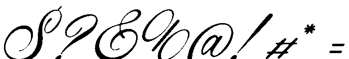 Tartaglia Italic Font OTHER CHARS