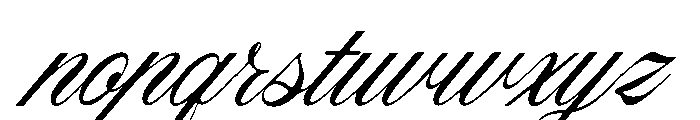 Tartaglia Italic Font LOWERCASE