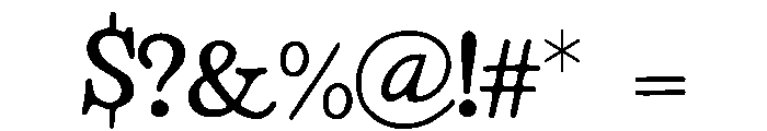 Tate Font OTHER CHARS