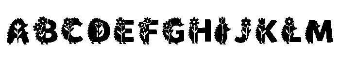 Tatter Regular Font UPPERCASE