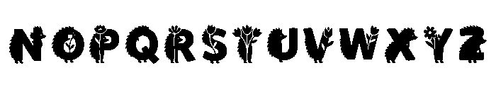 Tatter Regular Font UPPERCASE