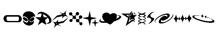 Tattoo Y2K Doodle Font UPPERCASE