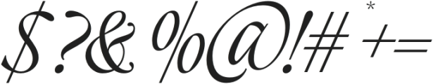TANBLUESPRINGS-Italic otf (400) Font OTHER CHARS