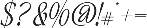 TANBRYDONE-Italic otf (400) Font OTHER CHARS