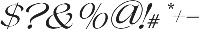 TANCLARIDGES-Oblique otf (400) Font OTHER CHARS
