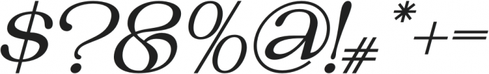 TANCLEMENTINE-Oblique Bold otf (700) Font OTHER CHARS