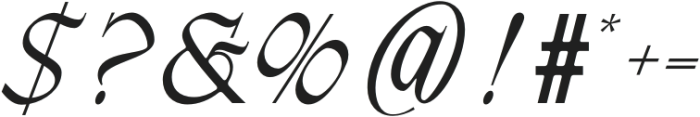TANLANDOR-Italic otf (400) Font OTHER CHARS