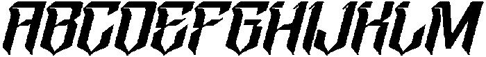 Taeob Gothic Italic otf (400) Font UPPERCASE