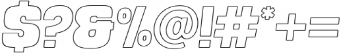 Tahura Outline Italic otf (400) Font OTHER CHARS