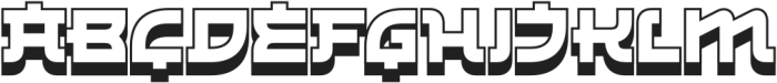 Takisumo Extrude Regular otf (400) Font UPPERCASE