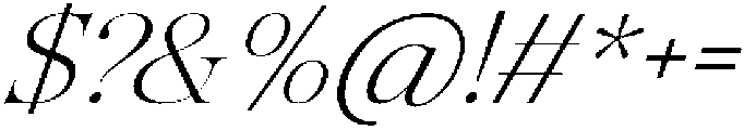 Tanflisc Essence Ext Light Ita otf (300) Font OTHER CHARS