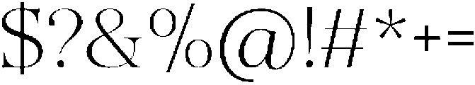 Tanflisc Essence Extra Light otf (200) Font OTHER CHARS