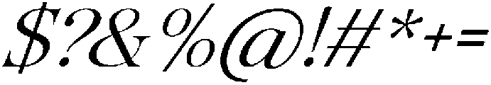 Tanflisc Essence Italic otf (400) Font OTHER CHARS