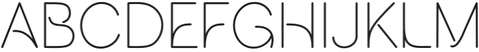 Tangent Slice Regular otf (400) Font UPPERCASE