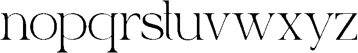 Tangerine otf (400) Font LOWERCASE