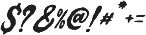 Tangkurak Italic otf (400) Font OTHER CHARS