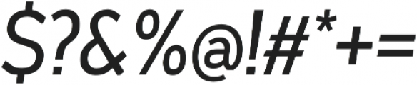Tans Medium Italic otf (500) Font OTHER CHARS
