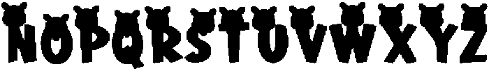 Tapir Glyph Regular otf (400) Font LOWERCASE