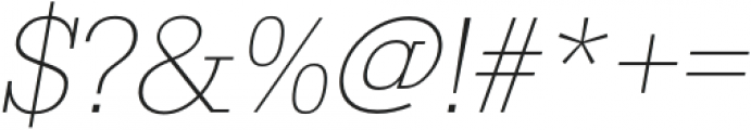 Taran ExtraLight Italic otf (200) Font OTHER CHARS