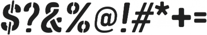 Targo 4F Stencil Italic otf (400) Font OTHER CHARS