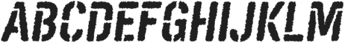 Targo 4F Stencil Rough Italic otf (400) Font UPPERCASE