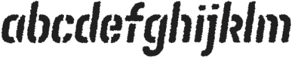Targo 4F Stencil Rough Italic otf (400) Font LOWERCASE