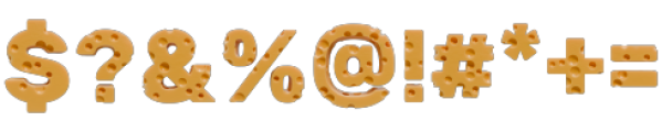 Tasty Cheese Bitmaps otf (400) Font OTHER CHARS