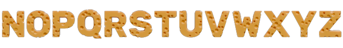 Tasty Cheese Bitmaps otf (400) Font UPPERCASE