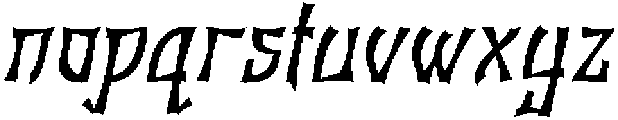 Tatsukaze Italic otf (400) Font LOWERCASE