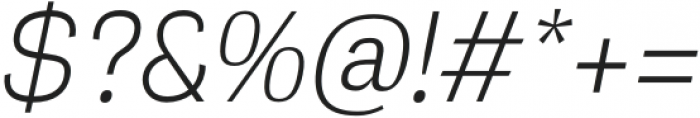 Tatype Light Italic otf (300) Font OTHER CHARS