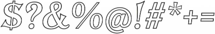 Tavern Alt Out Regular Italic otf (400) Font OTHER CHARS