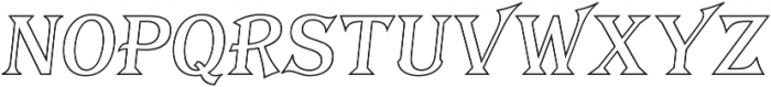 Tavern Out X Regular Italic otf (400) Font UPPERCASE