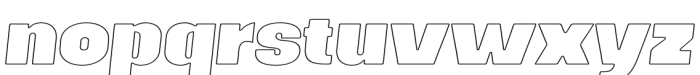 Tahura Outline Italic Font LOWERCASE