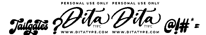 Tailgates Personel Use Font OTHER CHARS