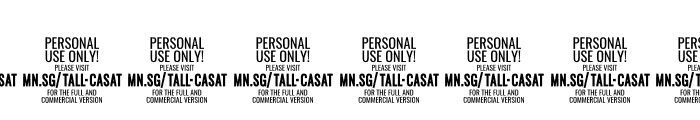 Tall Casat Bold PERSONAL USE Font OTHER CHARS