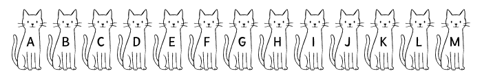 Tall Cat Short Cat Font UPPERCASE