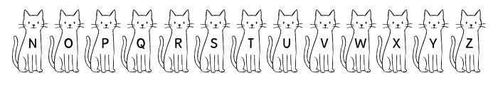 Tall Cat Short Cat Font UPPERCASE