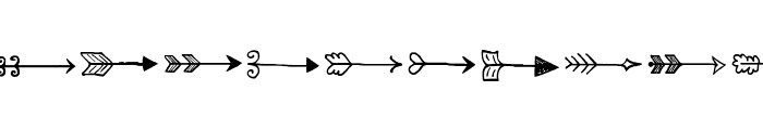 Tanaestel Doodle Arrows Regular Font UPPERCASE