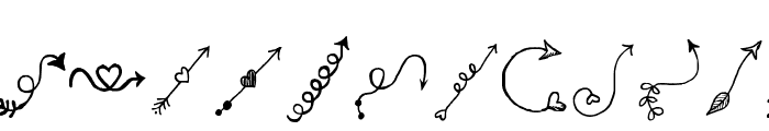 Tanaestel Doodle Arrows Regular Font LOWERCASE
