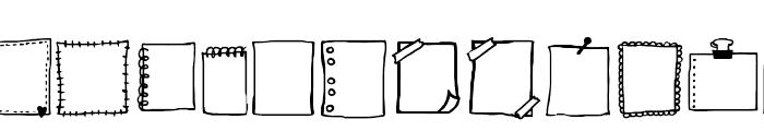 Tanaestel Doodle Frames Regular Font UPPERCASE