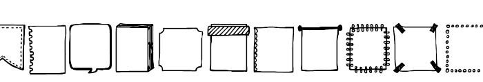 Tanaestel Doodle Frames Regular Font LOWERCASE
