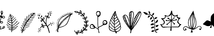 Tanaestel Doodle Leaves Regular Font LOWERCASE