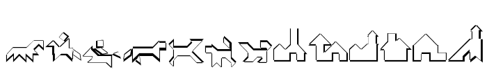 TangramWhiteBlack Font LOWERCASE