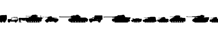 Tanks-WW2 Font LOWERCASE