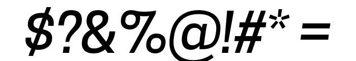 Tanohe Sans Medium Italic Font OTHER CHARS