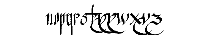 Tate Divine Font LOWERCASE