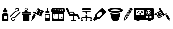 Tattoo Pro Icons Font LOWERCASE