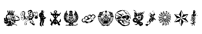 Tattoo Vieja Escuela 1 Font UPPERCASE