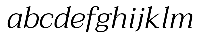 Taviraj Light Italic Font LOWERCASE