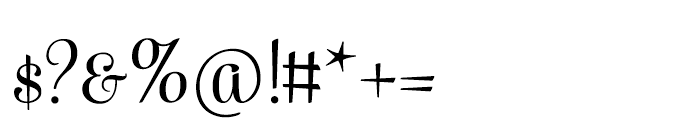 Taiga Regular Font OTHER CHARS